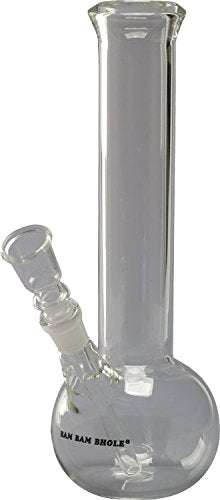 Bong aus Glas mit Bowl von BamBamBhole® - H. 24cm, Ø 40mm, mit Siebe