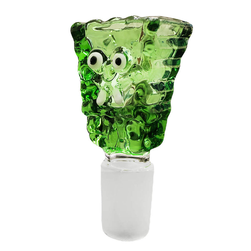 Steckkopf aus Borosilikatglas in 18,8 - Schwamm - grün mit Siebe