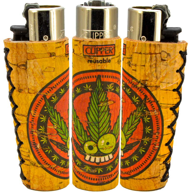 Clipper Feuerzeug - Edition Natural Cork Covers - Serie Leaves - Limoncello