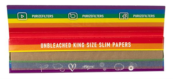 PURIZE® RAINBOW King Size Slim Ultra Fine Zigarettenpapier "Pride Rainbow Edition"