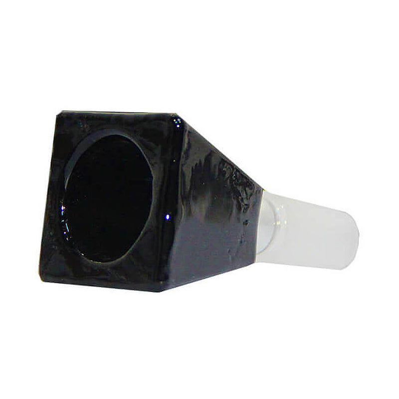 Steckkopf aus Borosilikatglas in 18,8 Rectangular Cube schwarz