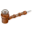 Holzpfeife aus Edelholz 2-TLG. mit Glaskopf