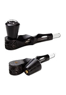 Holzpfeife aus Edelholz 2-TLG. mit Glaskopf