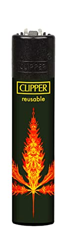 Clipper Feuerzeug Edition Fire Leaves Orange Sun