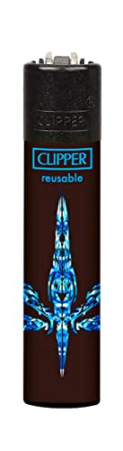 Clipper Feuerzeug Edition Fire Leaves Blue Riff