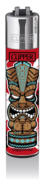 Clipper Feuerzeug Edition Tikal Maske "Red Angry" Comic
