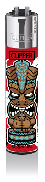 Clipper Feuerzeug Edition Tikal Maske "Red Angry" Comic