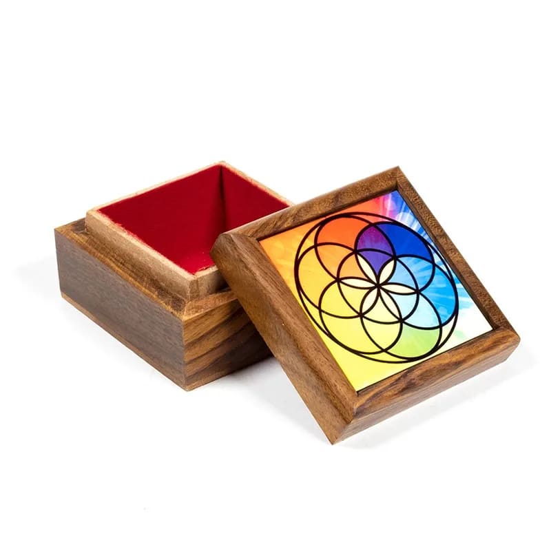 Box aus Holz - Seed of Life - für Schmuck und Kleinkrams - Ideales Geschenk!