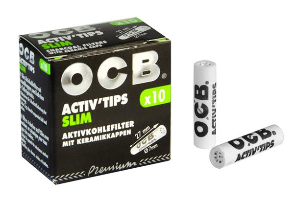 OCB Activ Tips Slim Premium Aktivkohlefilter ø7mm