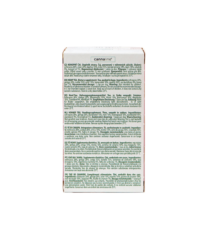 Cannaline Hanftee mit Echinacea, Gingko, Minze - Zur Stärkung des Immunsystems