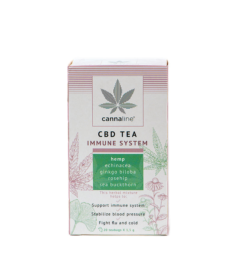 Cannaline Hanftee mit Echinacea, Gingko, Minze - Zur Stärkung des Immunsystems