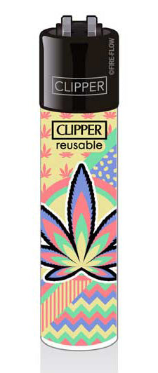 Clipper Feuerzeug Edition LSD Leaf Motive Cannabis "Sunshine"