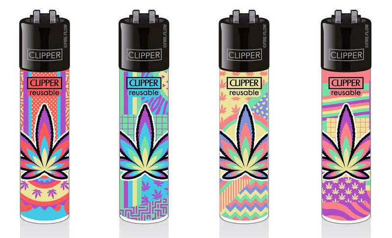 Clipper Feuerzeug Edition LSD Leaf 4 Verschiedene Motive Cannabis