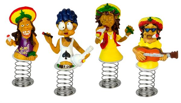 Polyresin Figure "Rastaman/Springman with Spring Spring" 9cm, Set of 12