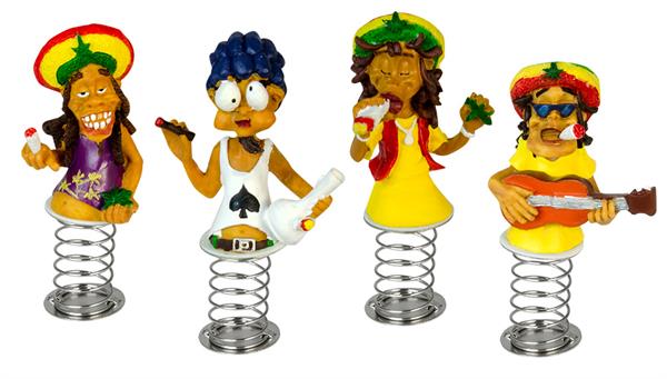 Polyresin Figure "Rastaman/Springman with Spring Spring" 9cm, Set of 12