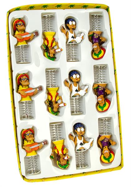 Polyresin Figure "Rastaman/Springman with Spring Spring" 9cm, Set of 12