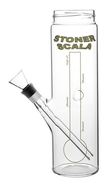 Glas-Bottle Bong, Stoner Scala, 22cm