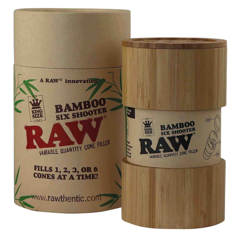 RAW Six Shooter BAMBOO KING SIZE Variable Cone Filler