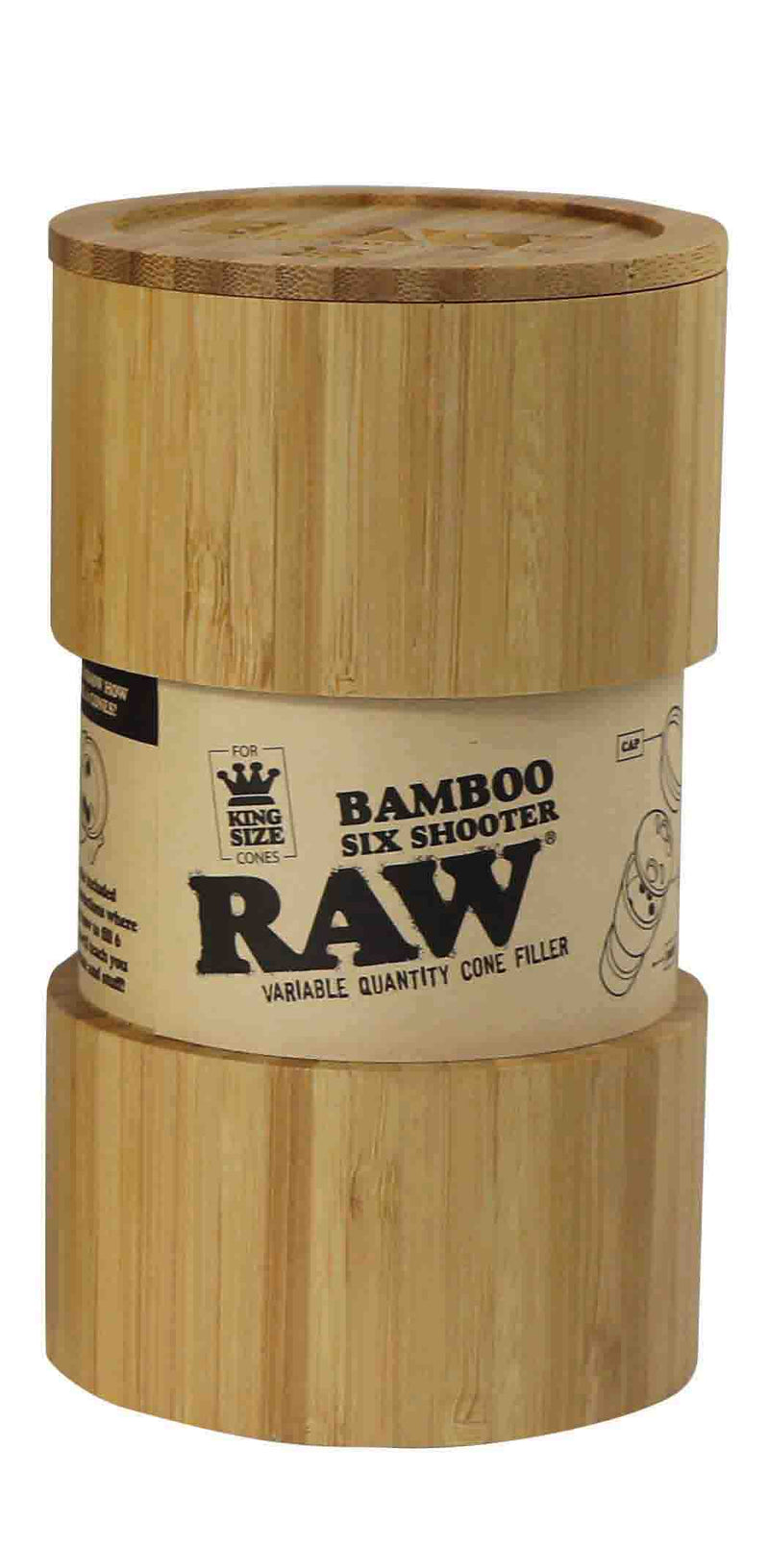 RAW Six Shooter BAMBOO KING SIZE Variable Cone Filler