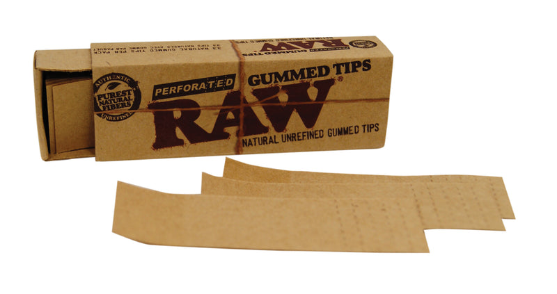 RAW Filter Tips gummiert und perforiert