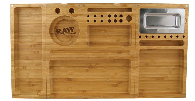 RAW Bamboo Triple Flip Rolling Tray
