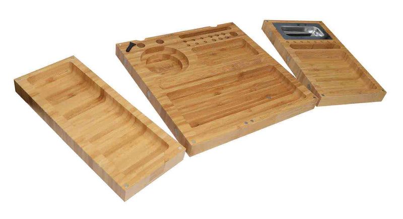 RAW Bamboo Triple Flip Rolling Tray