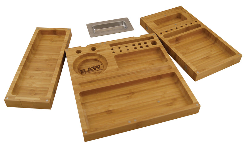 RAW Bamboo Triple Flip Rolling Tray