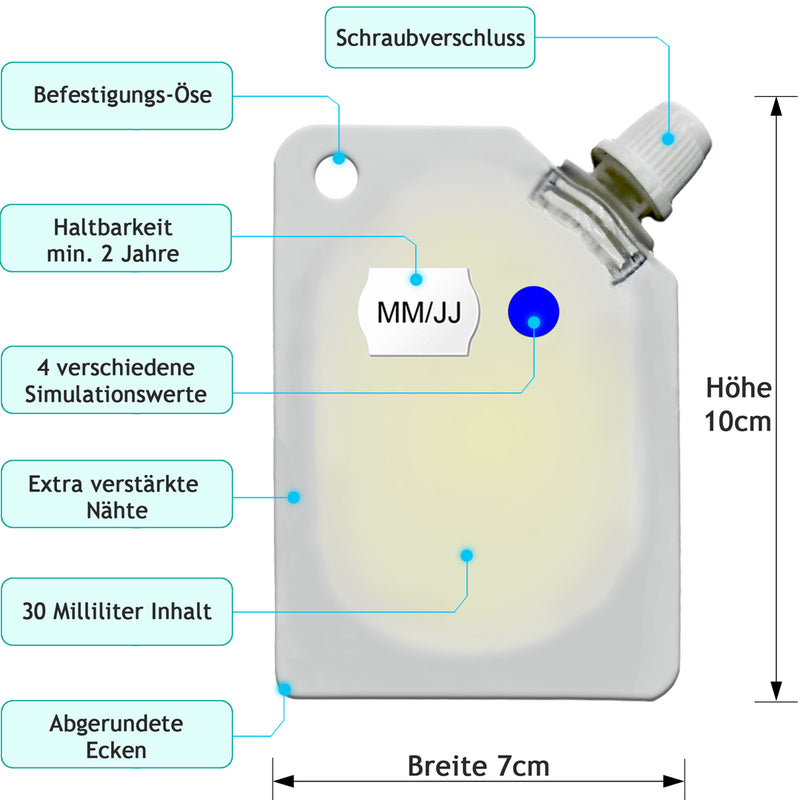 Fake Urin - 3 x 30 ml Kunsturin 100% Safe, Synthetisch, 30ml - Mit Schraubverschluss!