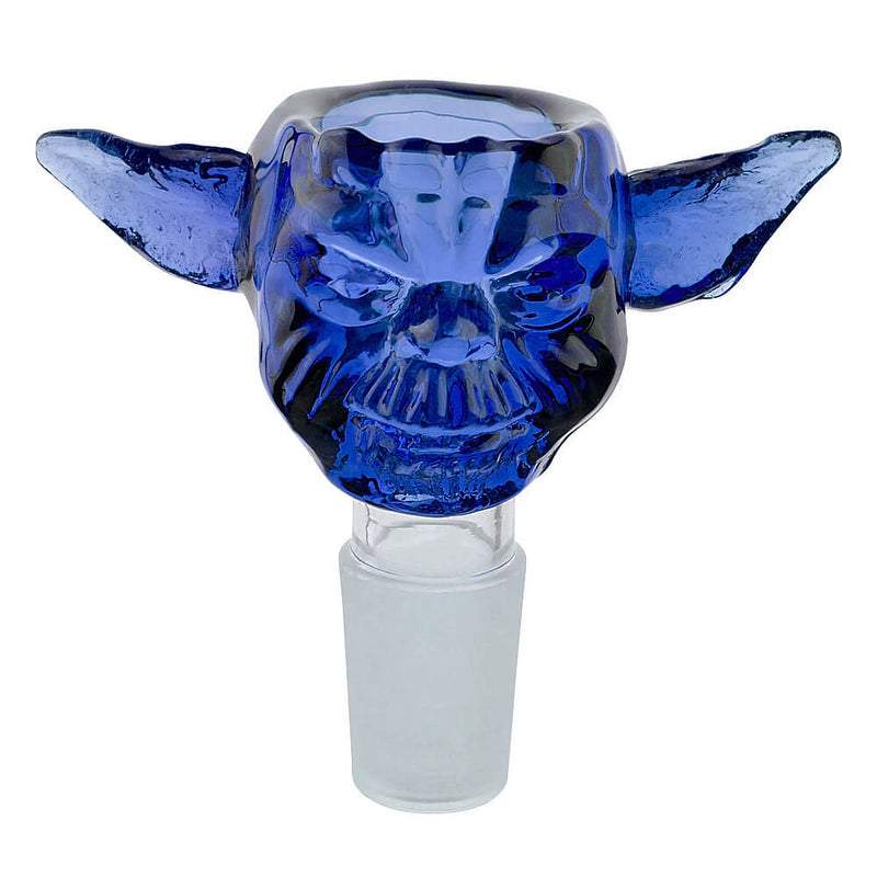 Steckkopf aus Borosilikatglas in 18,8 Alien - blau mit Siebe