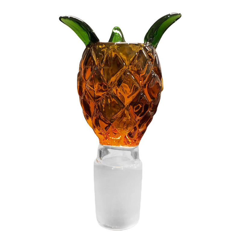 Steckkopf aus Borosilikatglas in 18,8 - Ananas - bernsteinfarben mit Siebe
