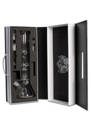 Bong Black Leaf Deluxe im edlen Koffer, Höhe: 36cm Wandstärke 5mm Top Qualität, Ölkopf, 6-Arm Perkolator