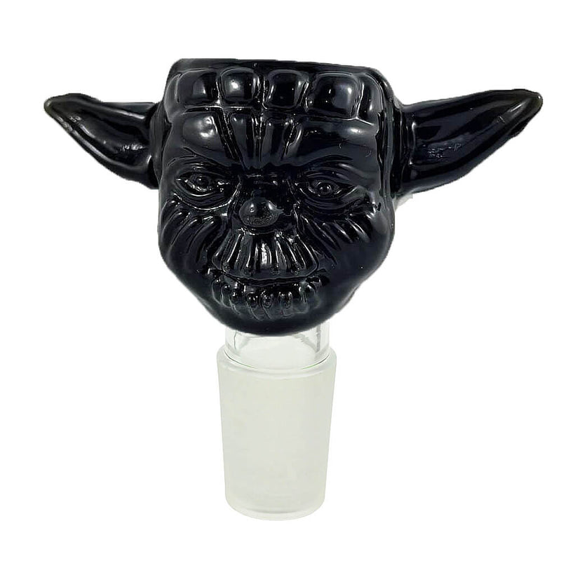 Steckkopf aus Borosilikatglas in 18,8 Alien - schwarz mit Siebe