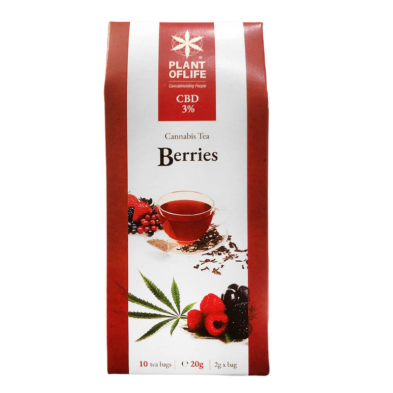 Plant of Life 2.5%-3% CBD Cannabis und Beerenfrüchtetee (20g)