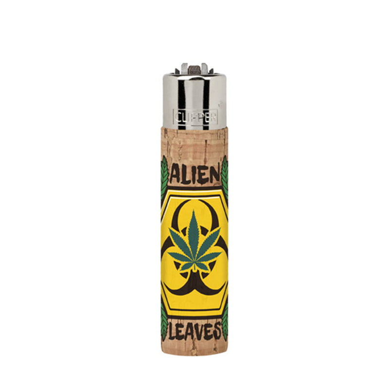 Clipper Feuerzeug - Edition Natural Cork Covers - Alien Leaves