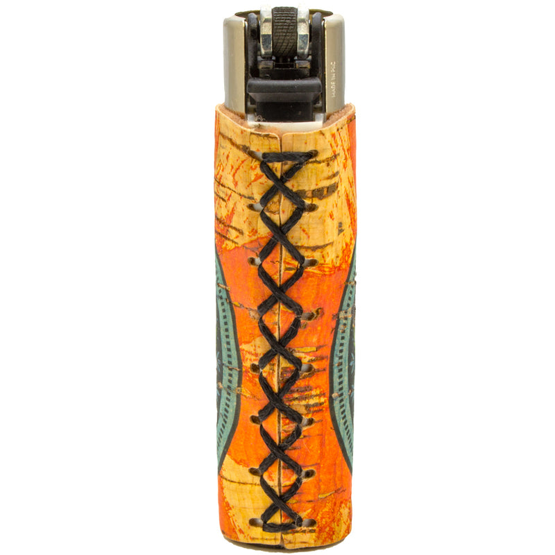 Clipper Feuerzeug - Edition Natural Cork Covers - Serie Leaves - Orange Bud