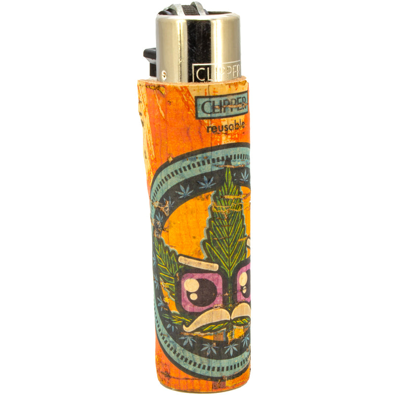 Clipper Feuerzeug - Edition Natural Cork Covers - Serie Leaves - Orange Bud
