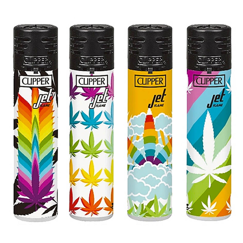 Clipper Feuerzeug - Edition Pride 2021-4 Verschiedene Motive - LGBT Rainbow (Rainbow Jet Flame Set)