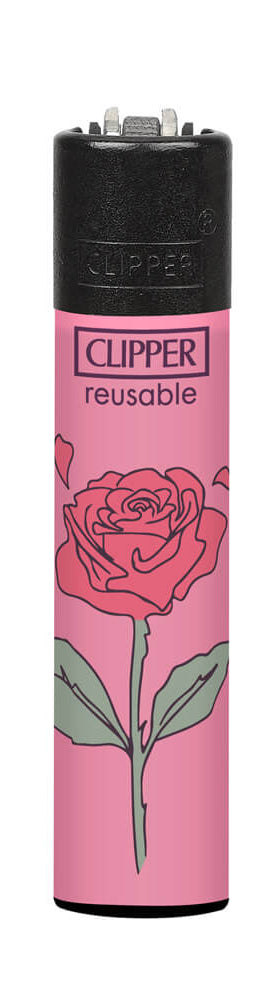 Clipper Feuerzeug Edition Minimal Flowers Rose
