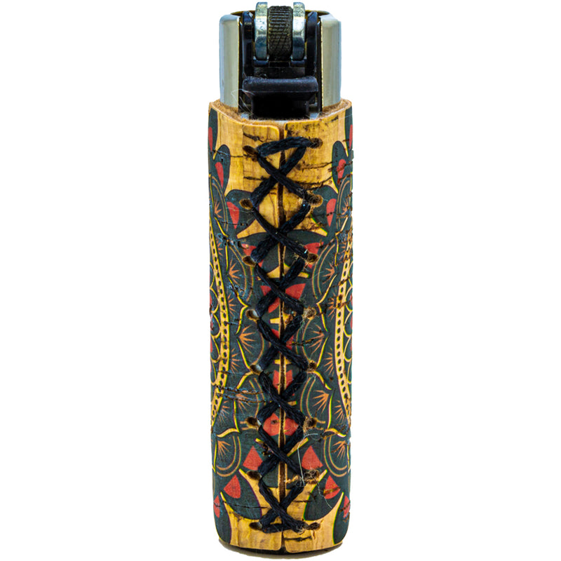 Clipper Feuerzeug - Edition Natural Cork Covers - Serie Mandala - Red Flower