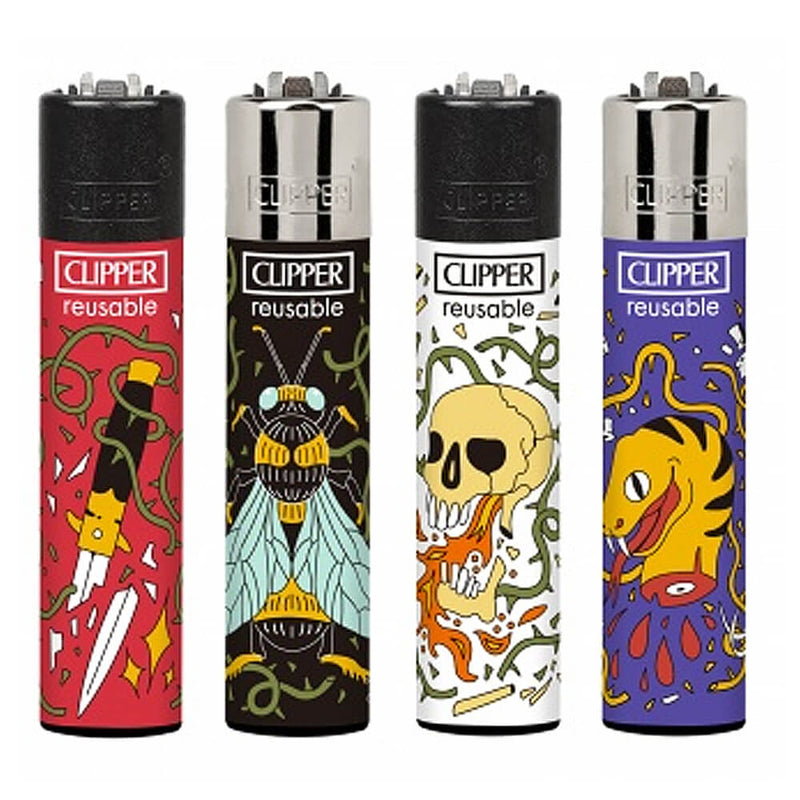 Clipper Feuerzeug Edition Tattoo Elements 4 Verschiedene Motive
