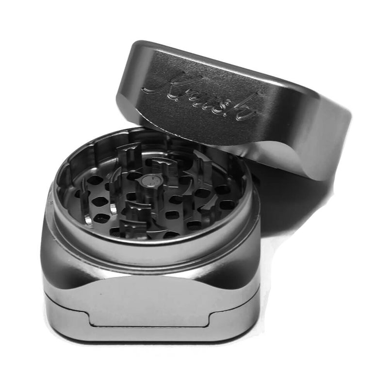 Krush Kube 3.0 | Spezial Grinder aus Kanada | 3 - Teilig aus Aluminium | 55 mm Schwarz