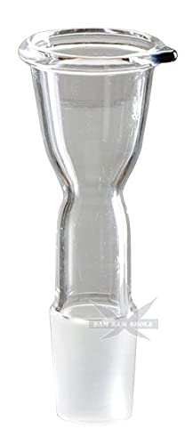Steckkopf Glas mittlerer Kelch mit Wegrollschutz - Köpfchen 18,8er inkl. Siebe