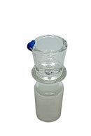 Flutschkopf mit Rollstop aus Borosilikatglas Mini Köpfchen 18,8er Sieblos