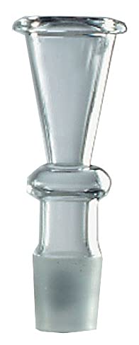 Steckkopf aus Borosilikatglas - med. Trichter - Köpfchen 18,8er inkl. Siebe