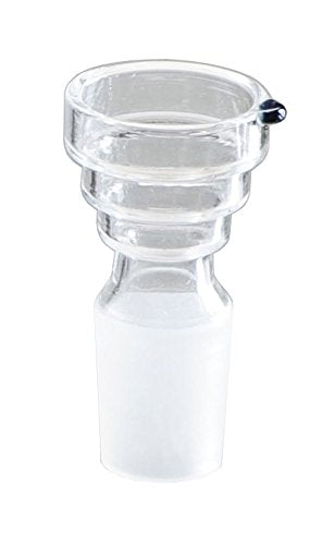 Steckkopf aus Borosilikatglas stabil mit 3 Stufen - Köpfchen 18.8 mit Siebe