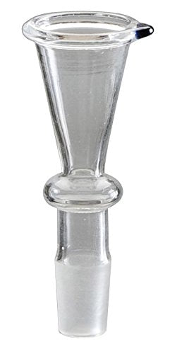 Steckkopf Glas Trichter groß mit Wegrollschutz - Köpfchen 14,5er inkl. Siebe