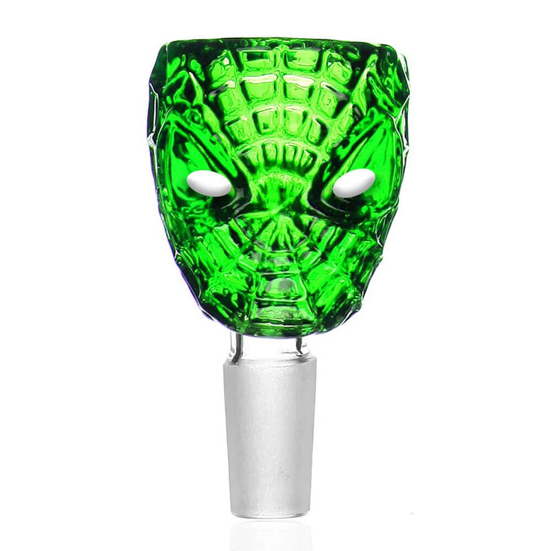 Steckkopf aus Borosilikatglas in 18,5 Spider Face Grün