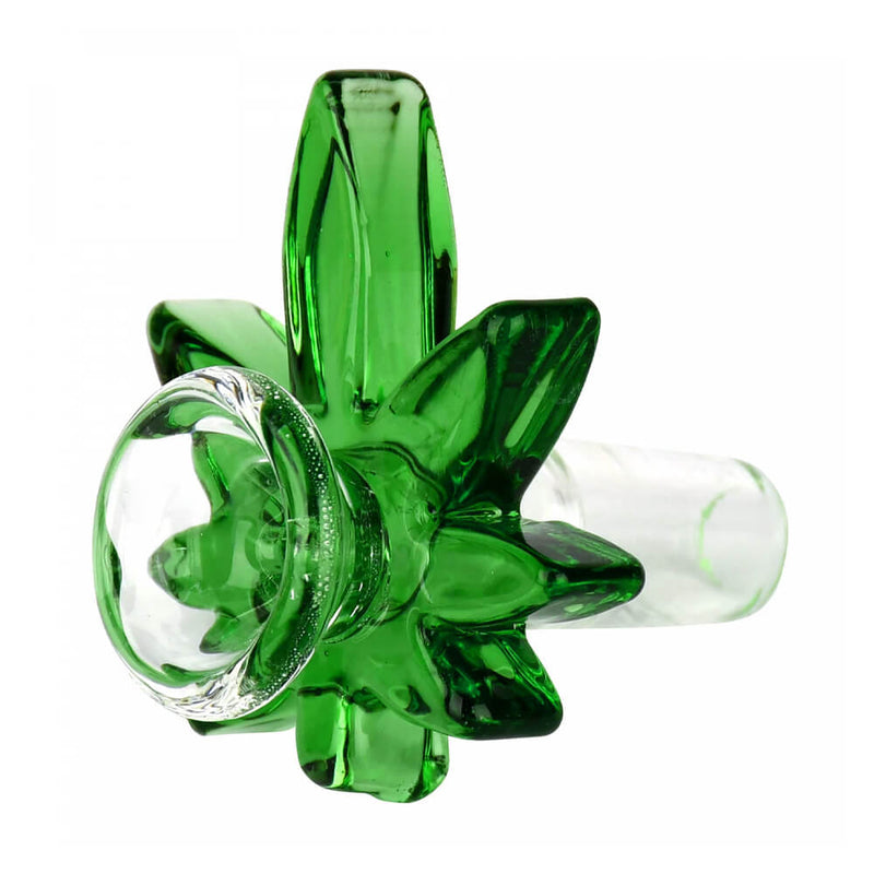 Steckkopf aus Borosilikatglas in 14.5 Green Hemp grün
