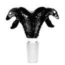 Steckkopf aus Borosilikatglas in 18.8 Double Snake schwarz