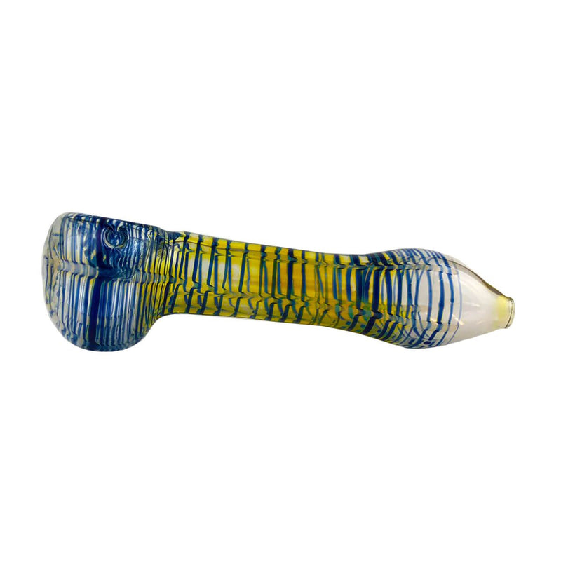 Pfeife aus Glas | Wireframe Sketch | Mit Kickloch & Siebe L. 130 mm Handpfeife